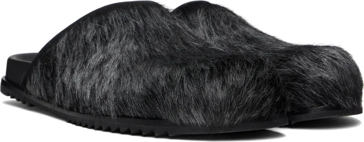 Rick Owens Gunmetal Hollywood Granola Mules - Image 4