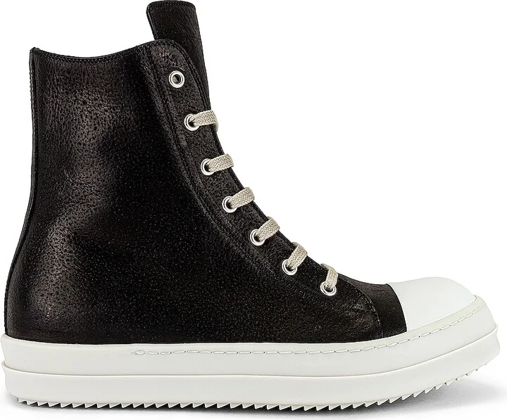 Rick Owens Hi Top Sneaker in Black - Image 2