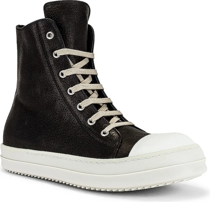 Rick Owens Hi Top Sneaker in Black
