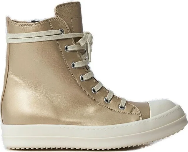 Rick Owens High Top Lace-Up Sneakers