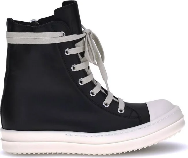 Rick Owens High-Top Lace-Up Sneakers