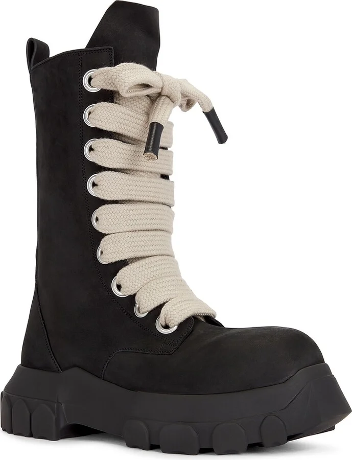 Rick Owens Jumbolaced Army Boots in Black - Image 2