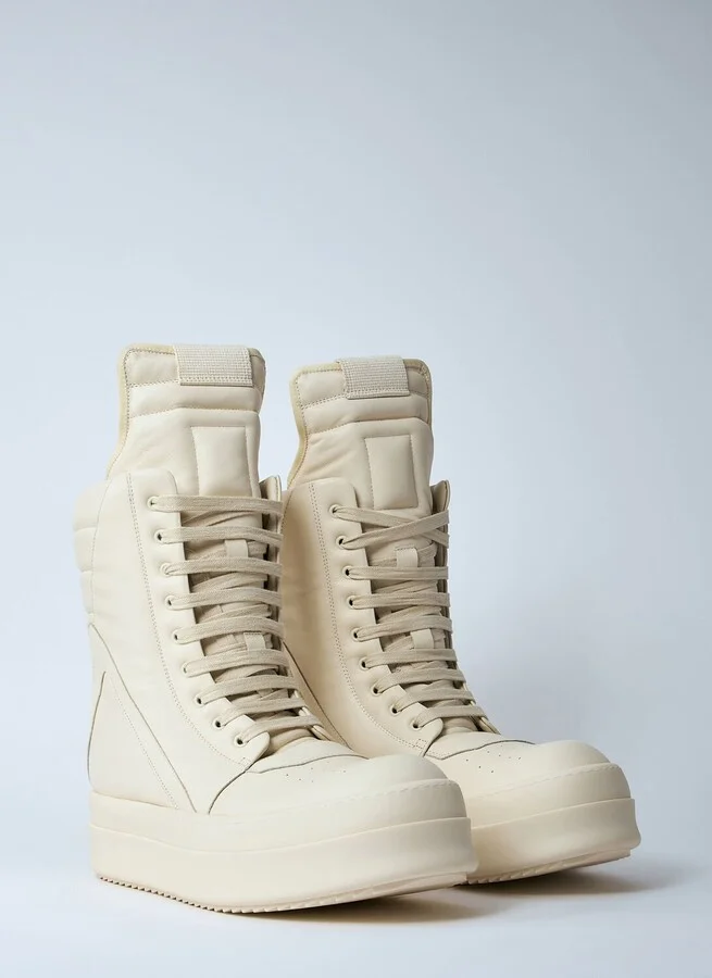 Rick Owens Jumbolaced Geobasket Sneakers - Man Sneakers White Eu - 43 - Image 2