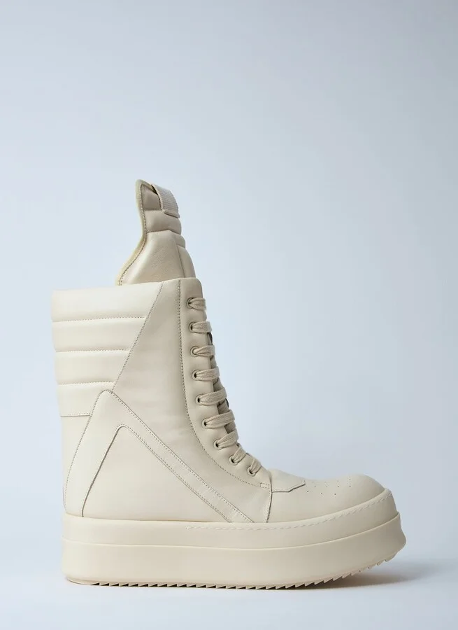 Rick Owens Jumbolaced Geobasket Sneakers - Man Sneakers White Eu - 43