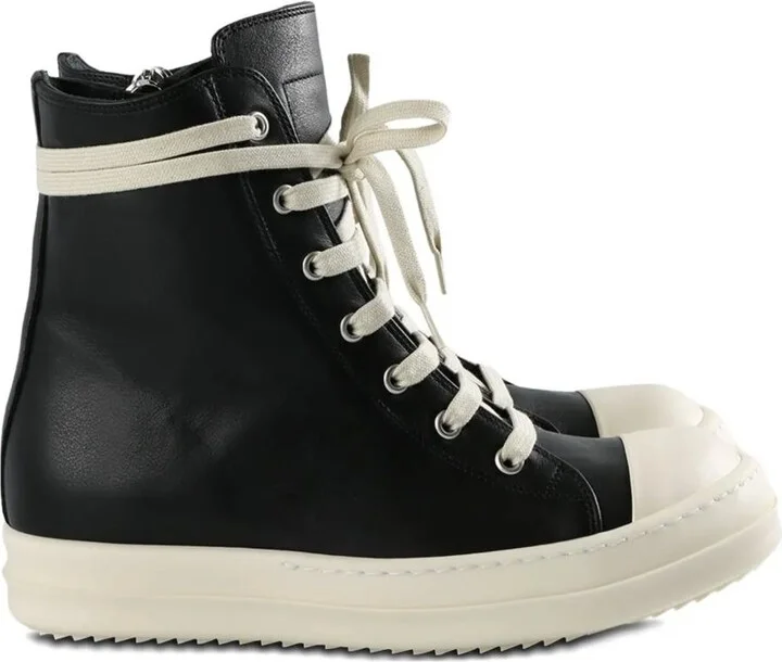 Rick Owens Lace-Up High-Top Sneakers - Image 3