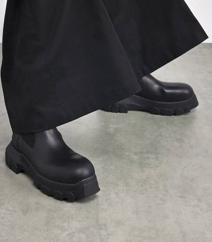 Rick Owens Leather Beatle Bozo Tractor Boots - Image 2