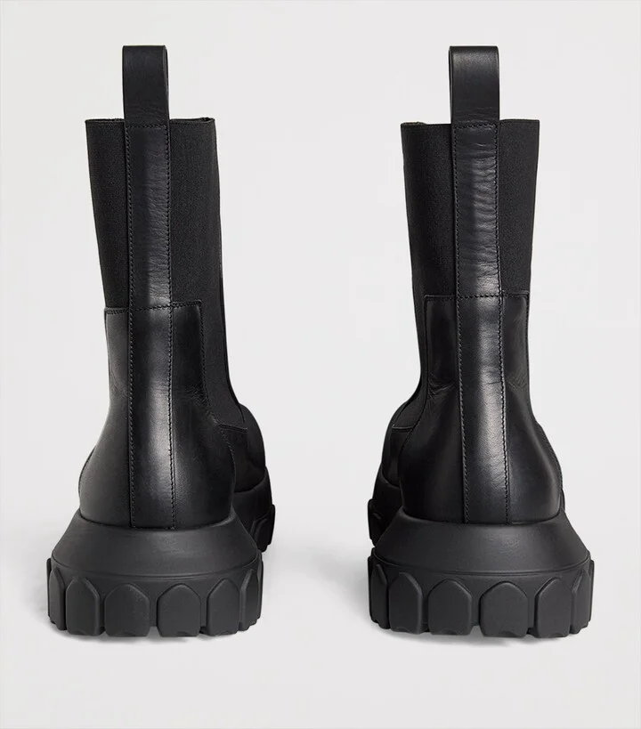 Rick Owens Leather Beatle Bozo Tractor Boots - Image 4