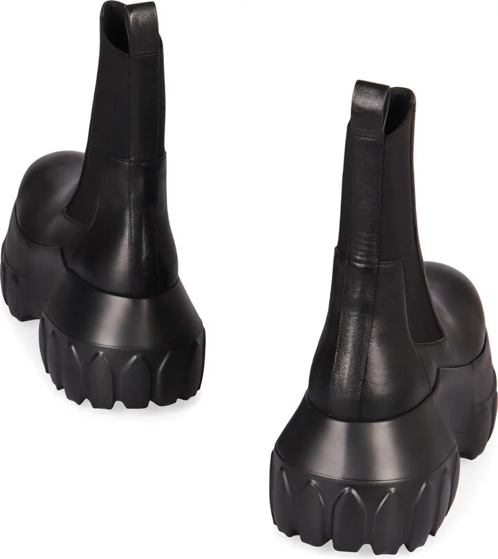 Rick Owens Leather Chelsea Boots - Image 3
