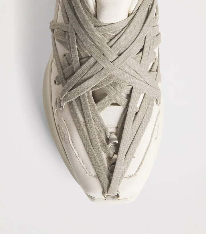 Rick Owens Leather Geth Low-Top Sneakers - Image 4