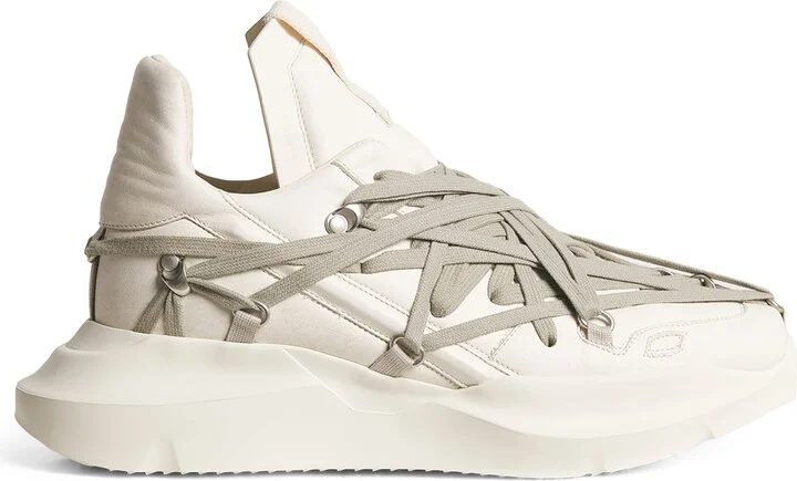 Rick Owens Leather Geth Low-Top Sneakers