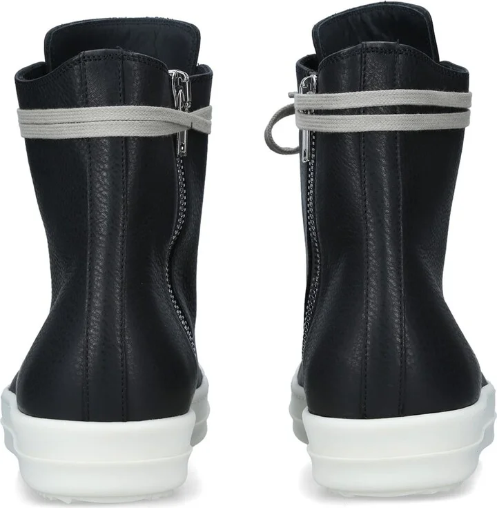 Rick Owens Leather High-Top Sneakers - Image 2