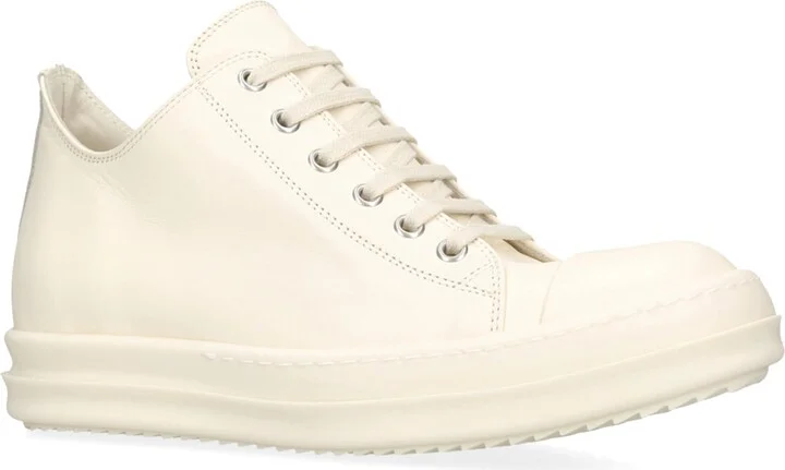 Rick Owens Leather Low-Top Sneakers - Image 3