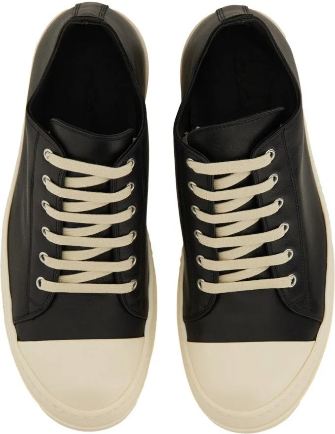 Rick Owens Leather Sneaker - Image 4