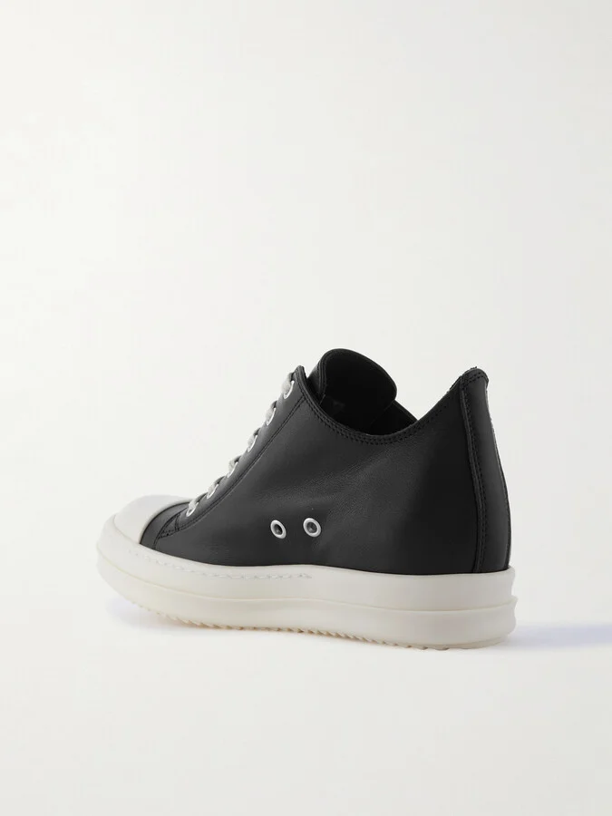 Rick Owens - Leather Sneakers - Black - Image 3