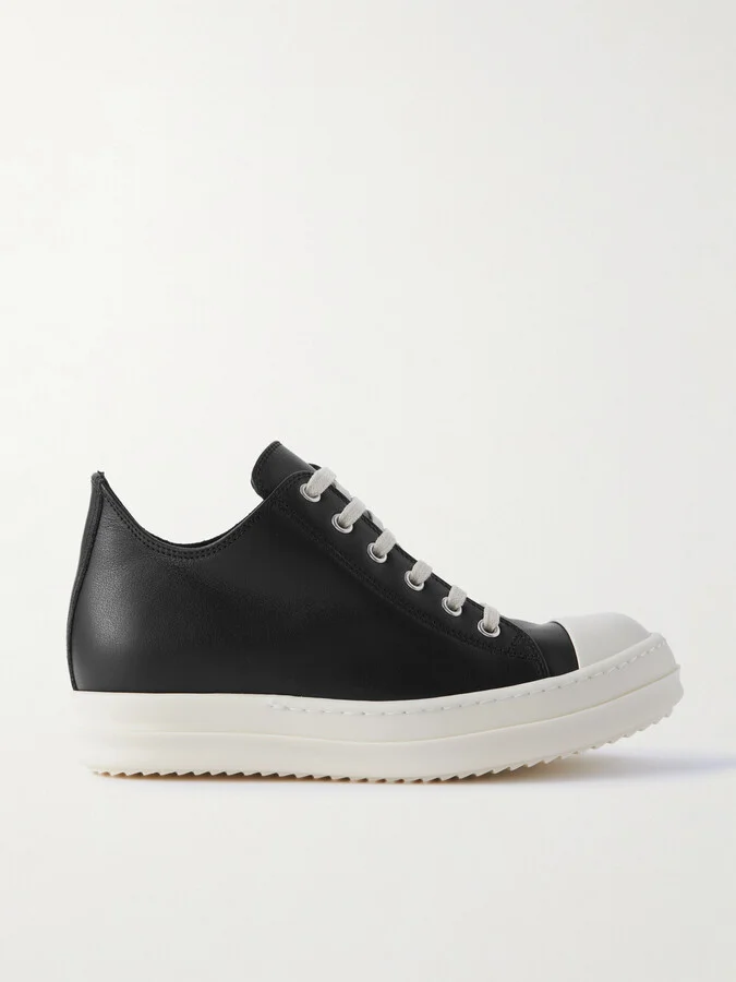 Rick Owens - Leather Sneakers - Black