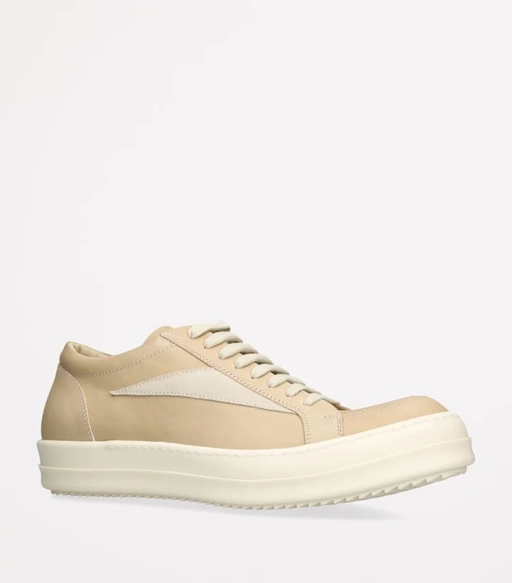 Rick Owens Leather Vintage Low-Top Sneakers - Image 3