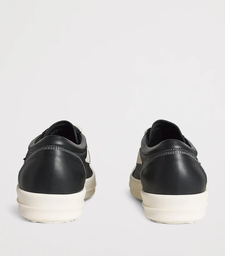 Rick Owens Leather Vintage Low-Top Sneakers - Image 4