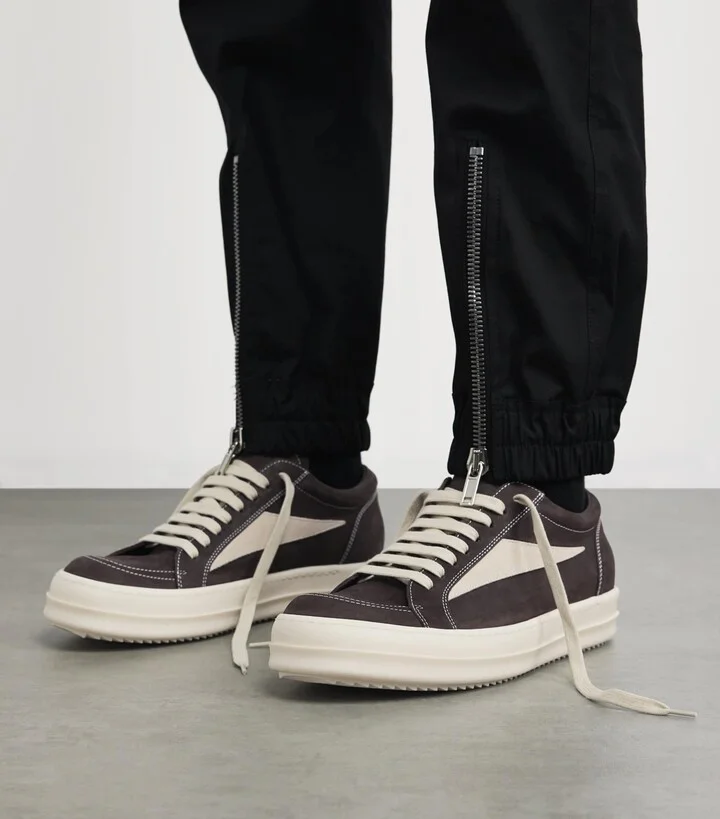 Rick Owens Leather Vintage Low-Top Sneakers - Image 2