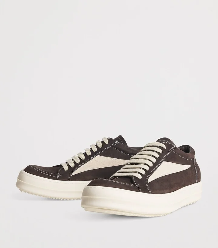 Rick Owens Leather Vintage Low-Top Sneakers - Image 3