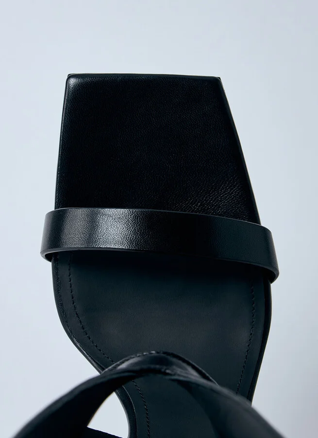 Rick Owens Leather Winged Wedge Sandals - Woman Sandals Black Eu - 36 - Image 6