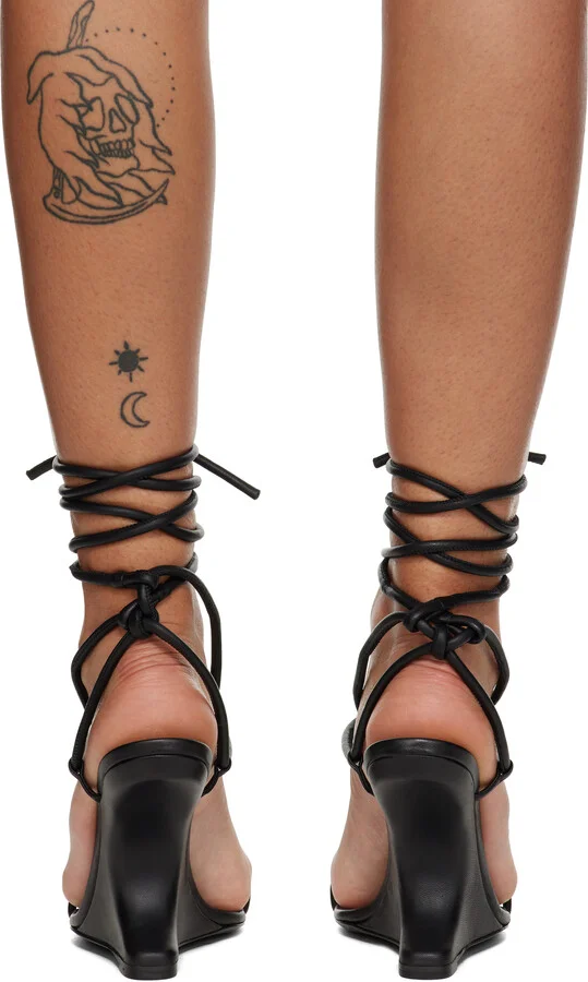 Rick Owens Lilies Black Porterville Cantilever 11 Penta Heeled Sandals - Image 2