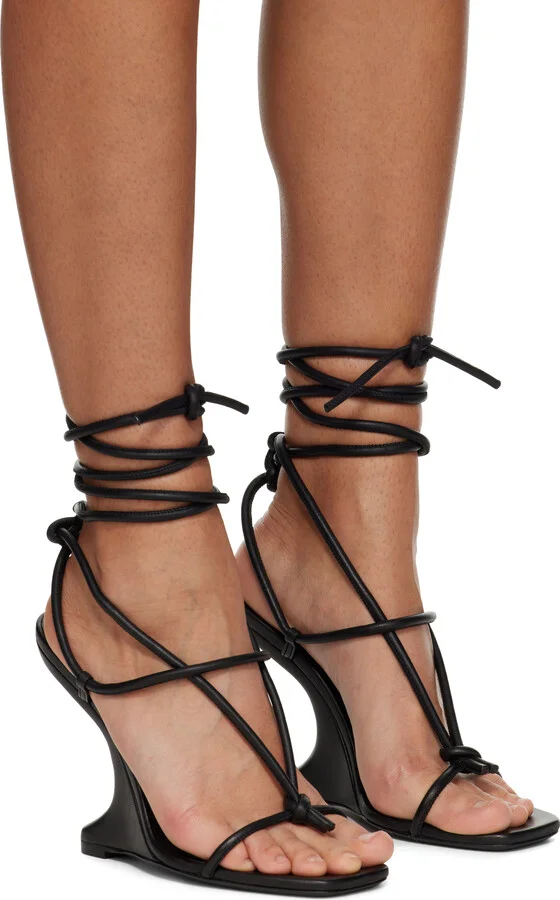 Rick Owens Lilies Black Porterville Cantilever 11 Penta Heeled Sandals - Image 4