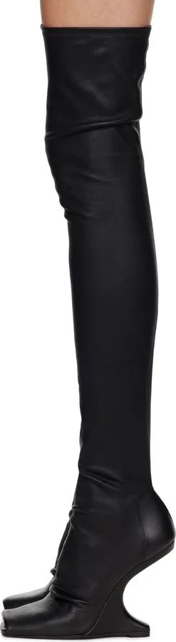 Rick Owens Lilies Black Porterville Cantilever 11 Tall Boots - Image 3