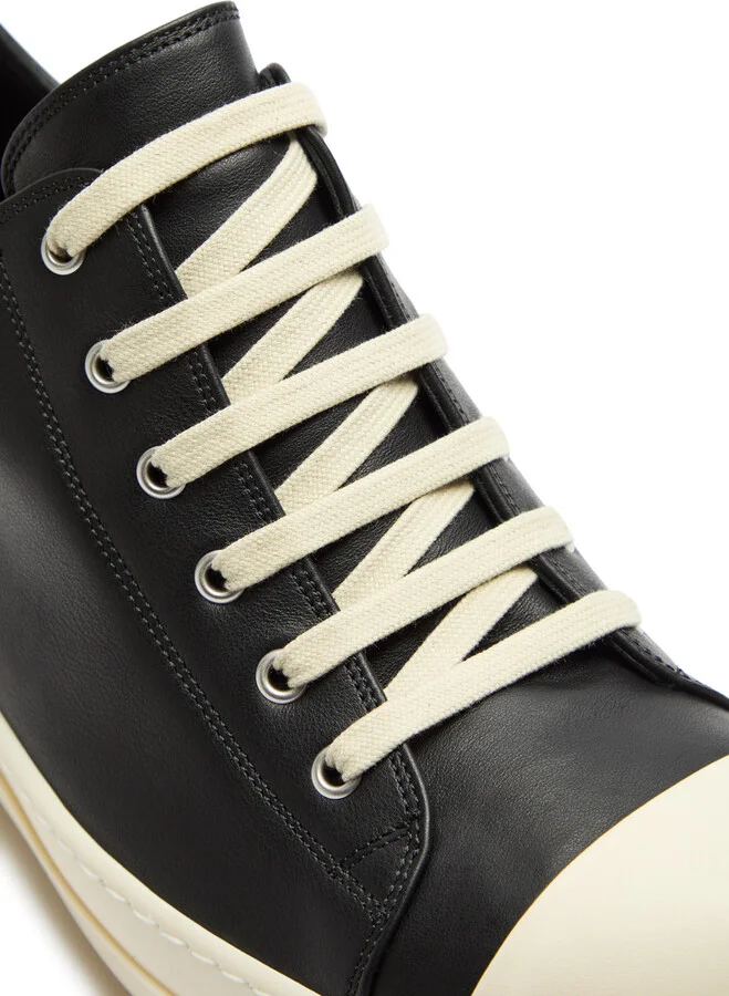 Rick Owens Low Leather Sneakers - Image 4