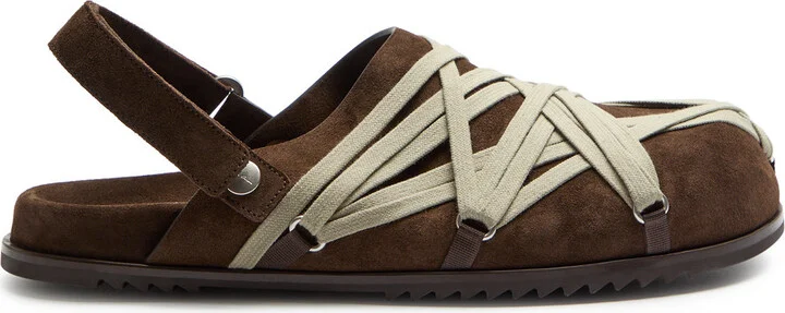 Rick Owens Mega Lace Suede Mules