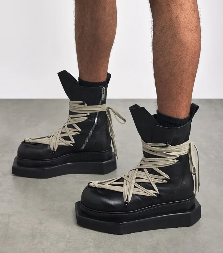 Rick Owens Mega-Lace Turbo Cyclops Boots - Image 2