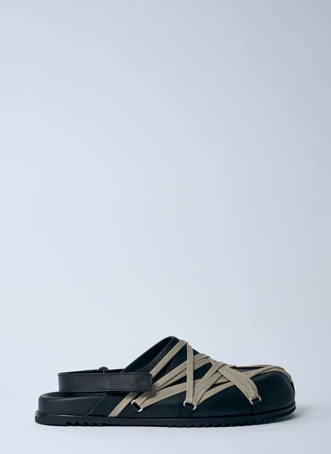 Rick Owens Megalace Mules - Man Mules Black Eu - 45