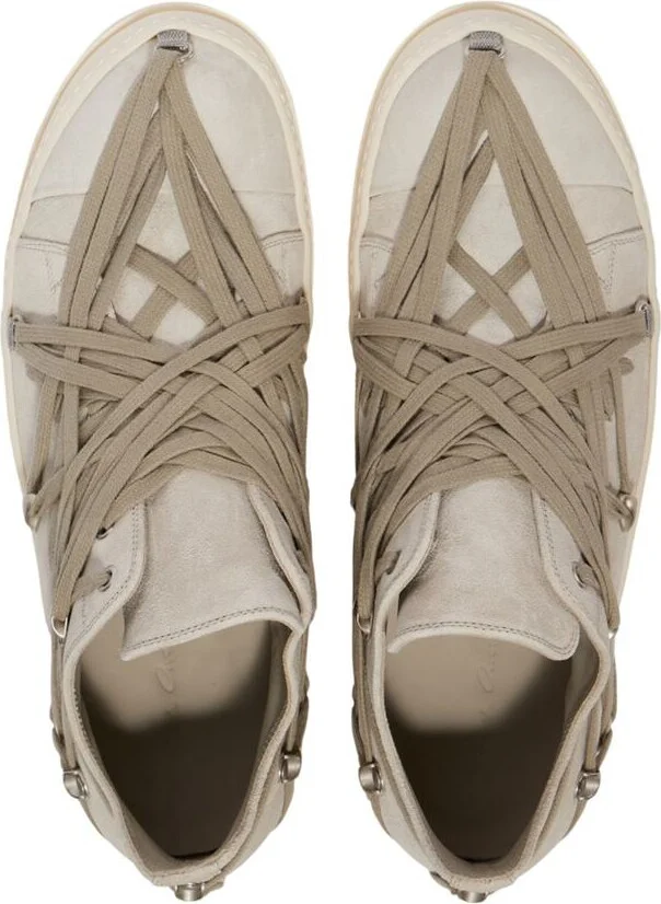 Rick Owens Megalace Sneakers In Suede - Image 4