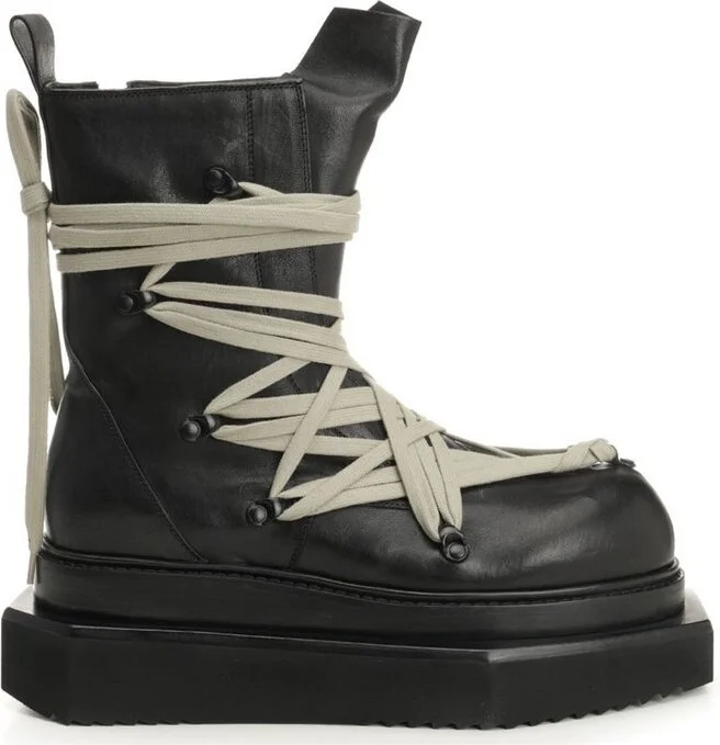 Rick Owens Megalace Turbo Cyclops Chunky Boots
