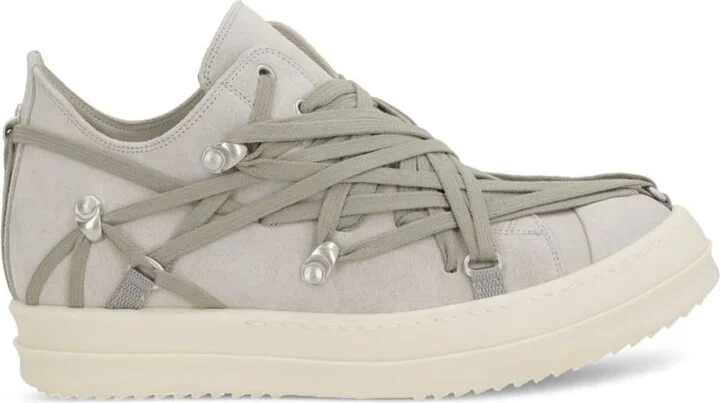 Rick Owens Megalaced Leather Sneakers