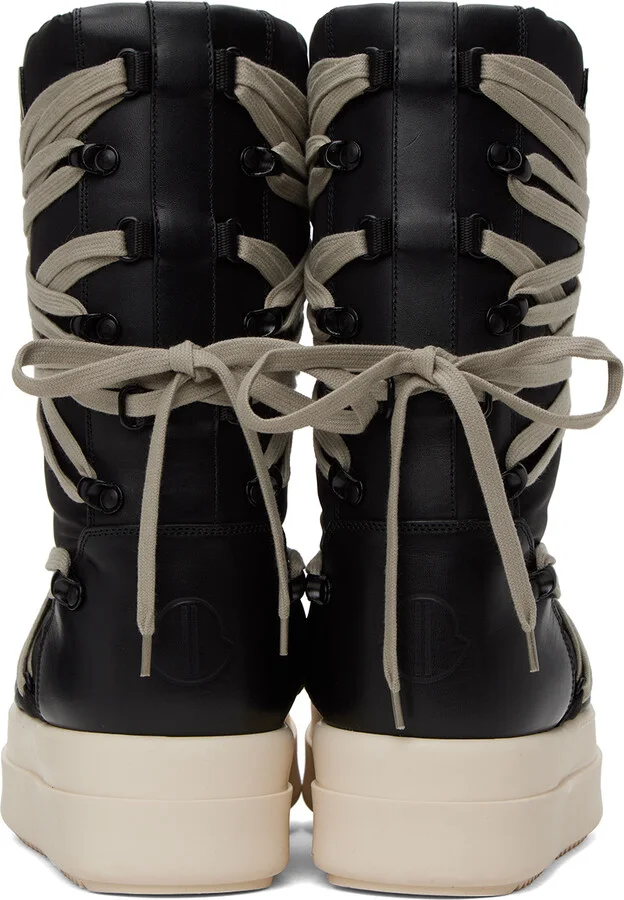 Rick Owens Moncler + Rick Owens Black Big Rocks Boots - Image 2