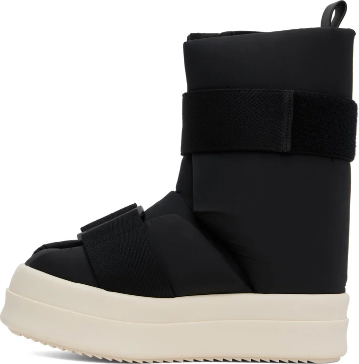 Rick Owens Moncler + Rick Owens Black Low Splint Boots - Image 3