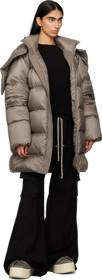 Rick Owens Moncler + Rick Owens Gray Low Splint Boots - Image 5