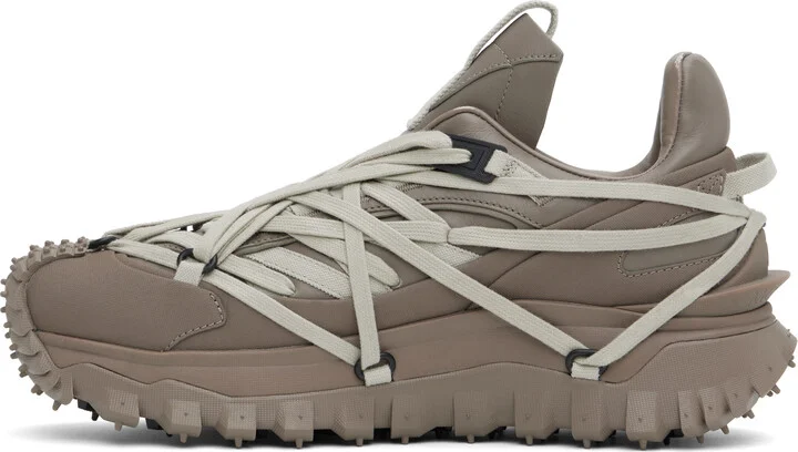Rick Owens Moncler + Rick Owens Gray Trailgrip Megalace Sneakers - Image 3