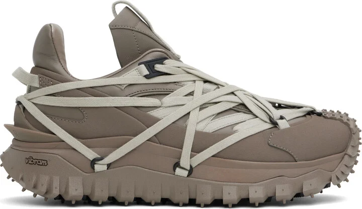 Rick Owens Moncler + Rick Owens Gray Trailgrip Megalace Sneakers