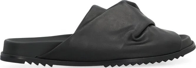 Rick Owens Morbius Granola Draped Detailed Sliders