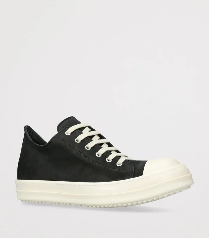 Rick Owens Nubuck Classic Low-Top Sneakers - Image 3