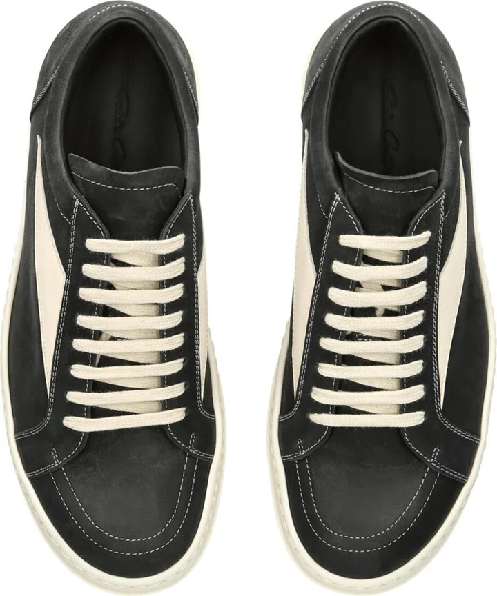 Rick Owens Nubuck Leather Low-Top Sneakers - Image 4