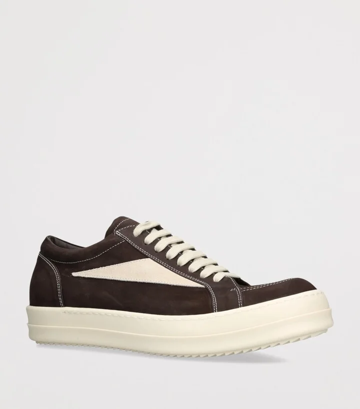 Rick Owens Nubuck Leather Low-Top Sneakers - Image 3