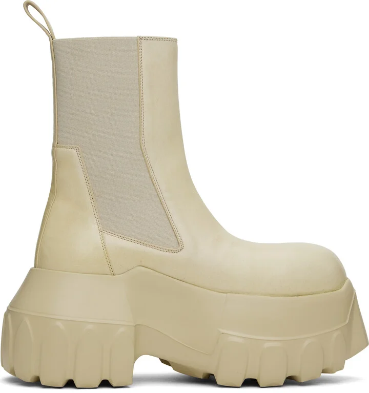 Rick Owens Off-White Hollywood Beatle Mega Tractor Boots