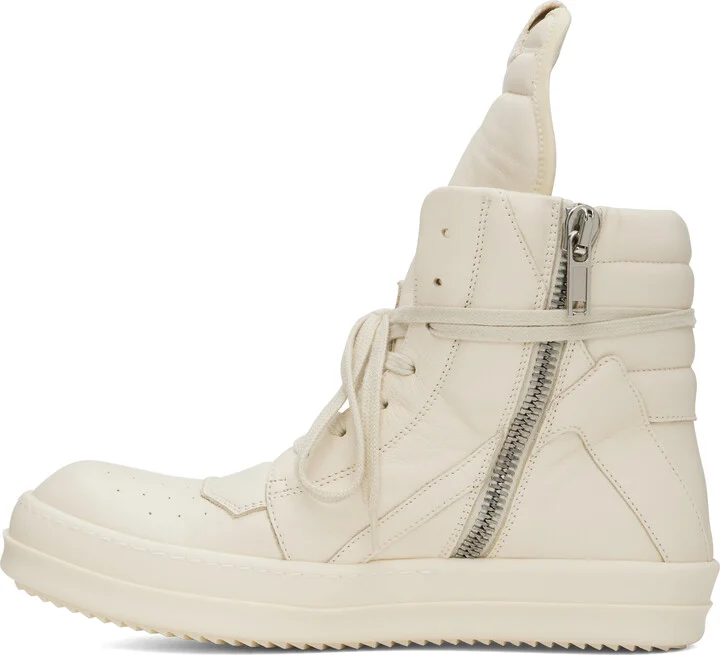 Rick Owens Off-White Hollywood Geobasket Sneakers - Image 3