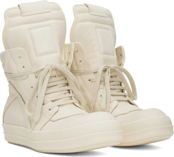 Rick Owens Off-White Hollywood Geobasket Sneakers - Image 4