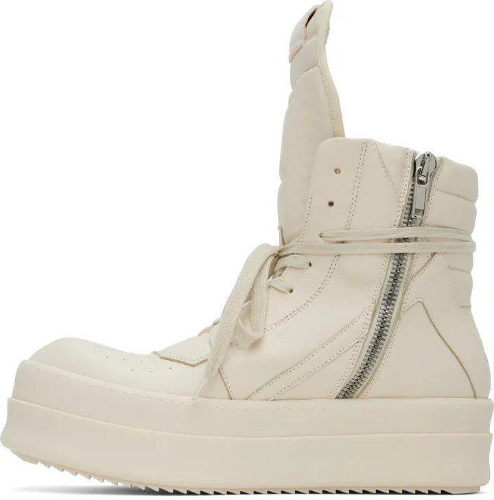 Rick Owens Off-White Hollywood Mega Bumper Geobasket Sneakers - Image 3