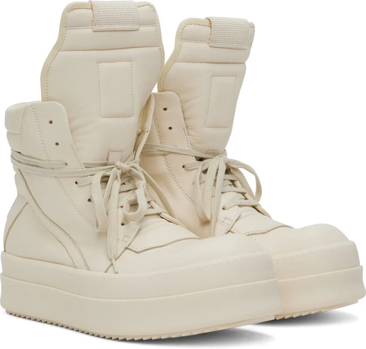 Rick Owens Off-White Hollywood Mega Bumper Geobasket Sneakers - Image 4