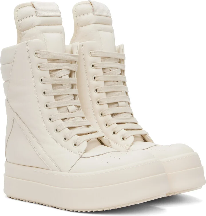 Rick Owens Off-White Hollywood Mega Geobasket Sneakers - Image 4