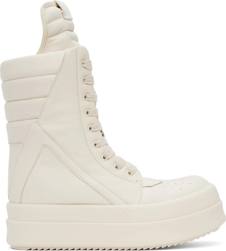 Rick Owens Off-White Hollywood Mega Geobasket Sneakers